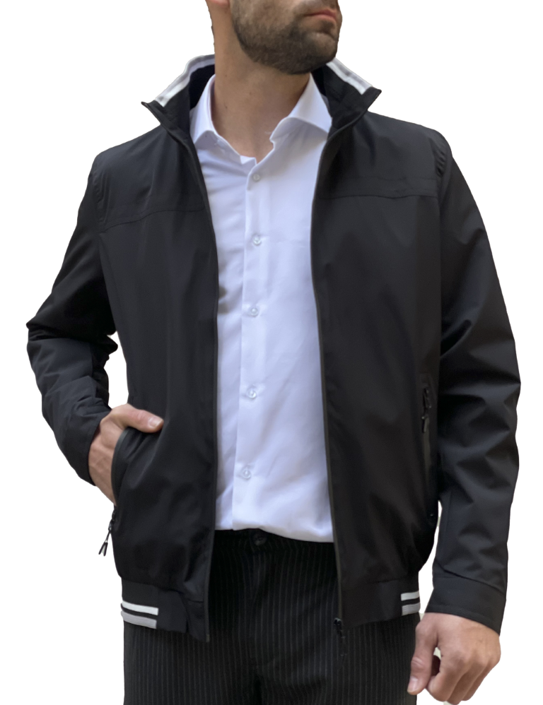 Ανδρικό μαύρο Jacket με γιακά WS10160 φωτογραφία